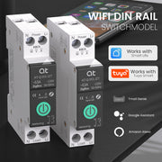AT-Q-SY2 ZigBee DIN Rail Switch Smart Relay Over/Under-voltage Protection
