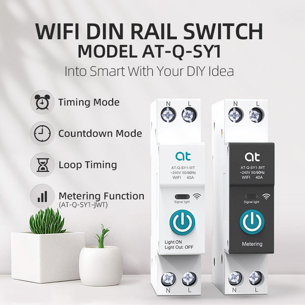 AT-Q-SY1 WiFi Din Rail commutateur disjoncteur intelligent ZigBee