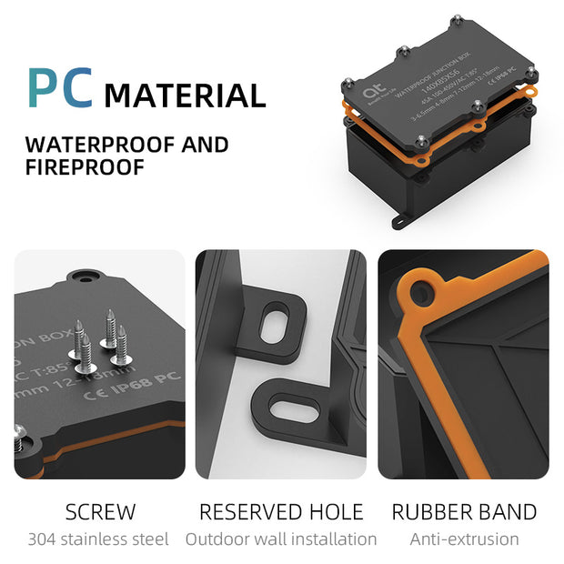 AT-C-M5 Waterproof junction box PC material